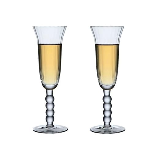 Copas de champán de 6,26 oz en juego de 2 copas de base alta 2