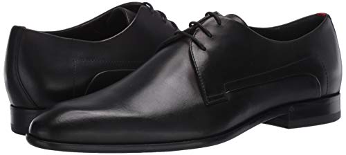 Image of BOSS Hugo by Hugo Men's Dress Appeal Leather Lace Up Derby Uniform Shoe Night, 7.5 Medium US