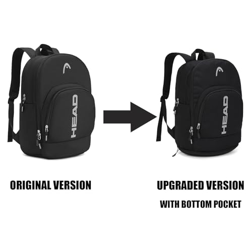 HEAD Waterproof Travel Backpack for Men, Lightweight 15.6 Inch Laptop Backpack with Shoes Compartment, Casual Daypack College Backpacks with 10 Pockets for Overnight/Sports Gym/Work/Fitness4