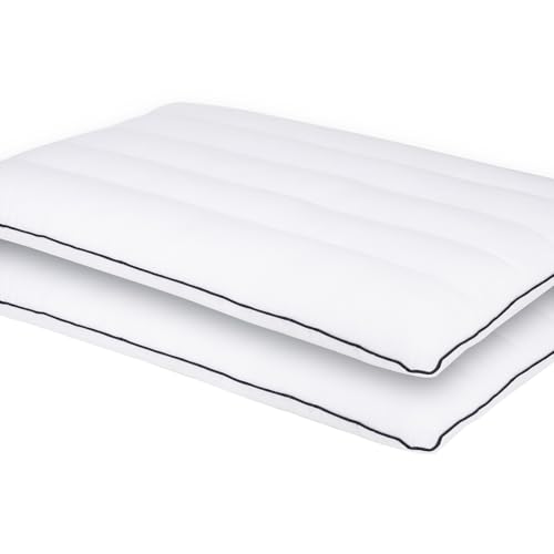 MINUPWELL Paquete de 2 Almohadas ultrafinas, Almohadas Planas para Dormir Delgado con Soporte de Altura 7D de 2.5 Pulgadas, Almohadas Delgadas para Dormir Boca Abajo, Almohada de Perfil bajo, tamaño