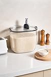 Eden & Willow Large Storage Box for Rice and Grains, Modern Kitchen Container with Air-tight Sealing and scoop for Rice, Cereal, Dog and Cat Food, Flour (Black, 8~10kg)