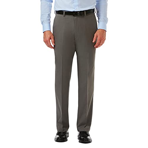 Image of Haggar Men's Cool 18 Pro Classic Fit Flat Front Casual Stretch Performance Golf Pant - Regular and Big & Tall