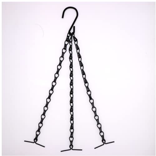 4 Schwarze Metall-Ketten Zum Aufhängen – 3-Punkt-Halterung, 40 Cm, Für Vogelfutter & Pflanzen