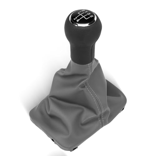 Anlseiod Copertura Leva Cambio Per Beetle 1998 – 2010 Beetle Cabrio 2003 – 2010 Manuale 5 Marce Cuffia Leva Cambio Pomello Cambio(Grigio)