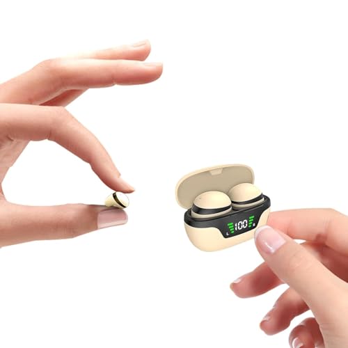 Xmenha Wireless Small Invisible Earbuds Mini Micro Tiny Smallest Invisible Earphones for Small Ears Bluetooth Tiny Smallest Hidden Mini Ear Buds Headphones Discreet Low Profile Spy Earpiece