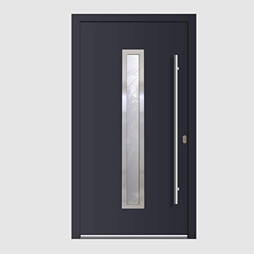Haustür Welthaus WH75 RC2 Premiumtür Aluminium mit Kunststoff LA211 Tür 1100x2100mm DIN Rechts Farbe aussen anthrazit Innen weiß außengriff BGR1400 innendrucker M45 Zylinder 5 Schlüßel Cover