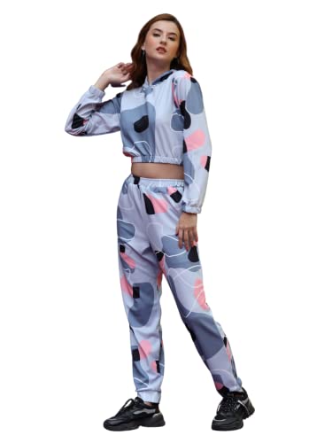 Image of GRECIILOOKS Co Ord Set for Women | Co Ord Set for Women Stylish |Printed Lycra Co Ord Set for Women | Travel Co Ord Set for Women | Full Sleeve
