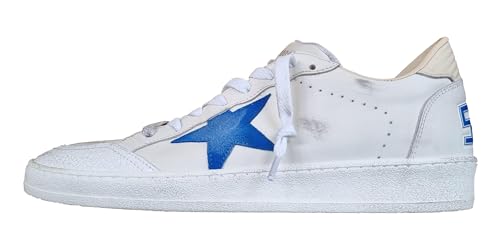 Golden Goose Zapatos De Hombre Vintage Ball Star De Cuero 12156 Blanco Y Azul, Blanco Y Azul, 40 Eu Golden Goose Zapatos De Hombre Vintage Ball Star De Cuero 12156 Blanco Y Azul, Blanco Y Azul, 40 Eu