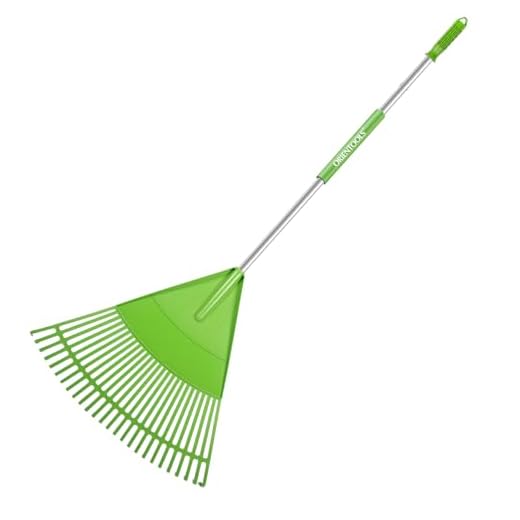 ORIENTOOLS Garten Laubrechen (Hellgrün Hand 26 Zinken)