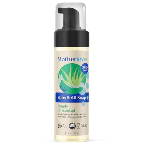 Image of Motherlove Baby & All Soap (7.1 oz) Gentle Foaming All-Purpose Castile Soap Made with Organic Ingredients – Simply Unscented