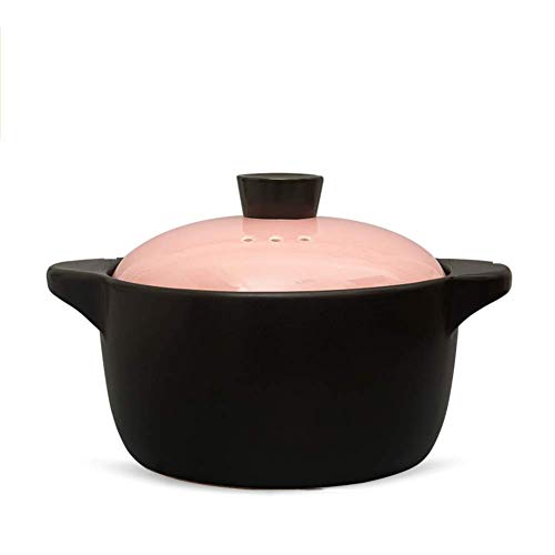 HIAQIMEI Multifunktionaler Antihaft-Suppentopf, emaillierter Kochtopf, hitzebeständiger Tontopf mit Deckel Bibimbap, Keramiktopf B 4,75 qt/4,5 l Cover