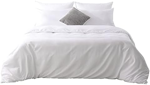 Amazon Brand - Umi Double Duvet Cover Set,Grey Duvet Cover Double Bed,Easy Care Soft Double Size Duvet Cover sets with Pillowcases,Quilt Cover Bedding Set