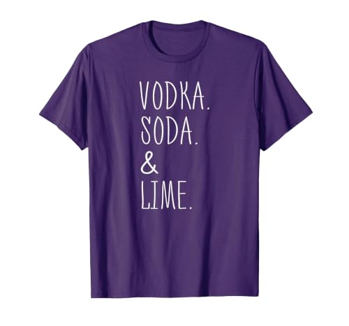 Vodka Soda & Lime Funny Party Bachelorette Party Bachelor T-Shirt, Men, Purple, Medium
