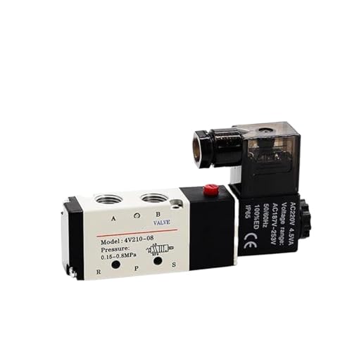 Électrovanne pneumatique 4V210-08 à commande magnétique robuste en alliage - 2