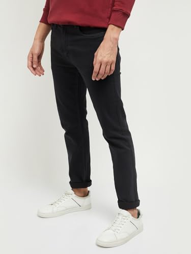Image of Max Men's Mid Rise Washed Slim Fit Denim Jeans