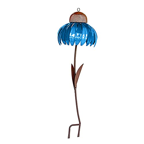 Premium Outdoor Cornflower Hummingbird Feeder and Artificial Bird Pendant for Yard Garden Flower Pole Frame Decoration