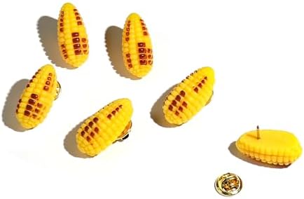 6PCS Mini Simulation Food Brooch，Interesting Nut Brooch，Pistachio Peanut Melon Seed Brooch Badge Clothing Bag Accessories image 2