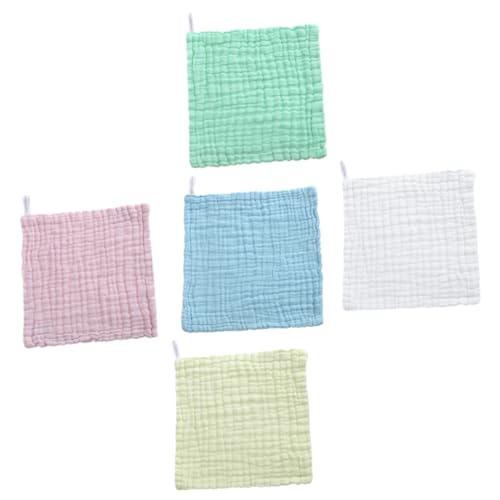AOKWAWALIY Toallita Absorbente 5 Piezas Toalla Infantil Paños De Muselina Bebé Toallita Paño para Bebé Niño Pequeño Cuerpo Toalla De Cara Algodón Toallita Infantil