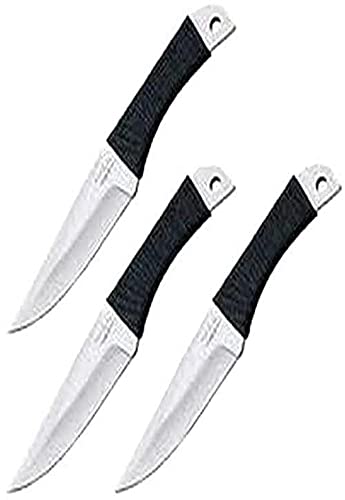 Gil Hibben Corded Grip Large Throwing Knives Set – Three Piece Set