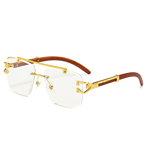 Lunettes de soleil rétro pour terrasses et conduite estivale style carré effet bois C4