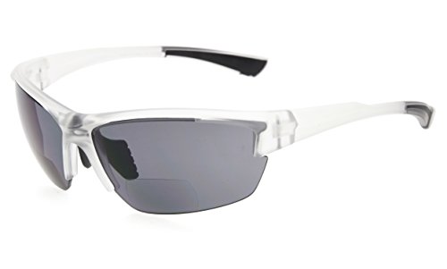 Image of Eyekepper Bifocal Sunglasses for Women Men, Rectangular Frame | Outdoor Sports Bifocal Reading Sunglass, with Readers Built in, Mens Tinted Sun Reader Bifocals, Ladies Cheater,Wrap Half Rim