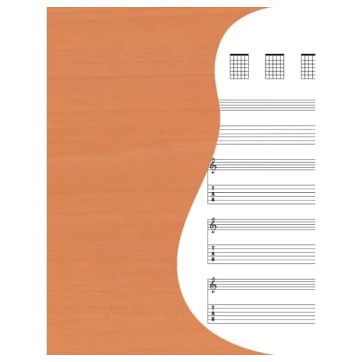 Partituras en blanco para guitarra: Diagramas de acordes | Pentagramas (clave de sol) | Tablaturas | Índice Personalizable | 100 páginas