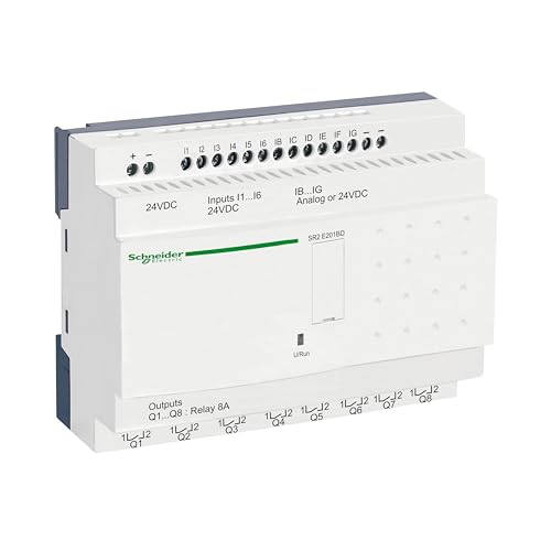 Schneider Electric compact smart relay, Zelio Logic SR2 SR3, 20 IO, 24V DC, clock, no display