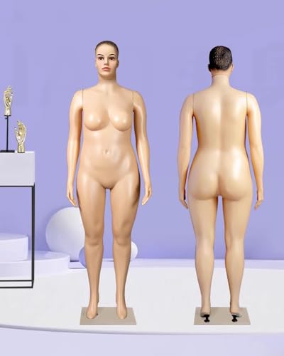 Manekin Manekin Plus Size Kobieca o Pełnych Kształtach, Plastikowy Manekin z Tułowiem i Podstawą, Realistyczny Manekin do Ekspozycji Odzieży na Półce Sklepowej