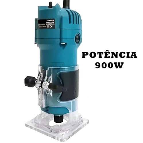 Tupia Laminadora 900w + Jogo De Fresas 15 Peças 6mm 30000rpm 110v