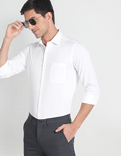 Image of Arrow Slim Fit Mens Formal Shirt - 100% Cotton, Breathable & Comfortable, Full Sleeves Shirts for Men