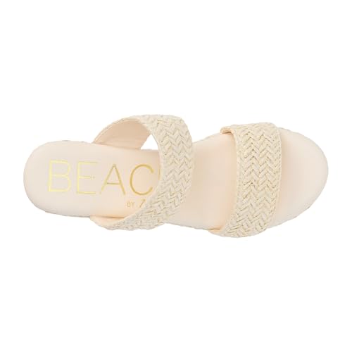 Image of BEACH by Matisse Womens Gem Platform Block Casual Sandals Casual High Heel 3 inch & Up - Off White