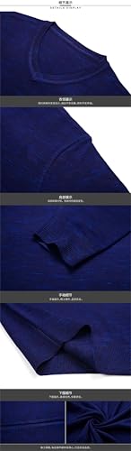 Men Knitted Pullover Mens V Neck Sweater Solid Color Slim Fit Casual Jumper Top2