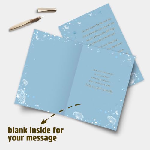 Image of Sympathy Card Gift for Loss of Husband dad son, Thinking of You Sympathy Greeting Card for Loss of Loved One, Memorial Condolence Card for Grieving Wife