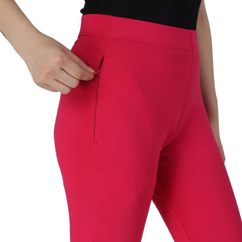 Image of ON&ON Women's Cotton Stretchable Slim Fit Straight Pants Trouser for Casual Wear and Office Wear