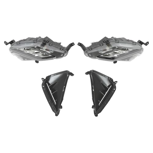 SuiYuLn For 2022-2023Kia Forte Fog Light& Fog Cover Bezels Assembly,LED Fog Light with1 Pair* Frames,Right and Left Fog Light Lamp Replacement