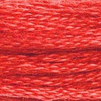 Image of DMC 117-349 Mouline Stranded Cotton Six Strand Embroidery Floss Thread, Dark Coral, 8.7-Yard