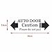 Auto Door Caution Please Do Not Pull Decal Sticker for Passenger Door, For Easy Apply Automotive Interior Label, 20 cm x .6 cm, PET Material, White/Black(white)