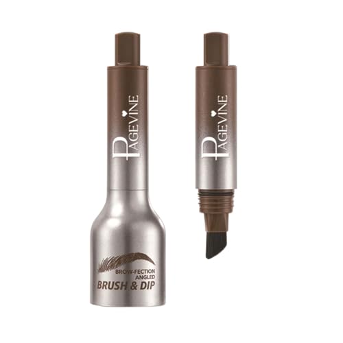 Cabezal de pincel grande multiusos para cejas y línea del cabello, lápiz de cejas salvaje prensado, acabado natural de larga duración, resistente al sudor, dibujo de barba (gris, talla única)