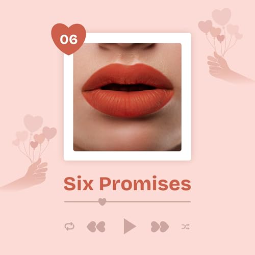 Image of MARS Love Track Velvet Lip Tint (2.8ml) (SIX PROMISES) | Velvet Matte Finish | Non-Sticky & Lightweight | Highly Pigmented | Comfortable Wear (Pack of 2)