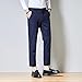 Maiyifu-GJ Men's Slim Fit Stretch Pant Solid Color Skinny Tapered Suit Pant Lightweight Wrinkle Resistant Business Trousers (Blue,29)