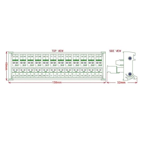 Bloque de terminales para cableado horizontal enchufable de 12 x 2 polos y 10 A 2