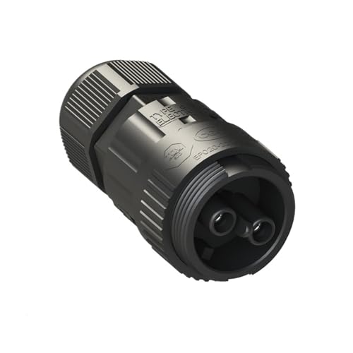 Conector de iluminación a prueba de agua EP hembra de 2 pines con crimpado de tornillo 2