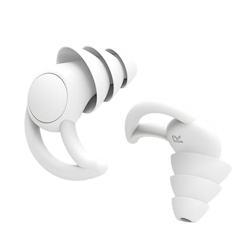 TORMEN 睡眠用耳栓セット 低反発シリコン ノイズキャンセリング 防音 耳せん いびき対策 睡眠・旅行・仕事・水泳・工事用 (ホワイト)