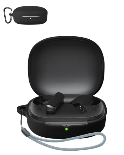 For QCY T13 Pro �P�[�X YAJOJO ���C�����X �C���[�z�� �[�d�P�[�X�J�o�[ �J���r�i�E�L�[�`�F�[���t�� �V���R���ی�P�[�X �����h�~ �ϏՌ� �h�o �L�Y�h�~ �w��h�~ QCY T13 Pro �Ή�(�u���b�N)