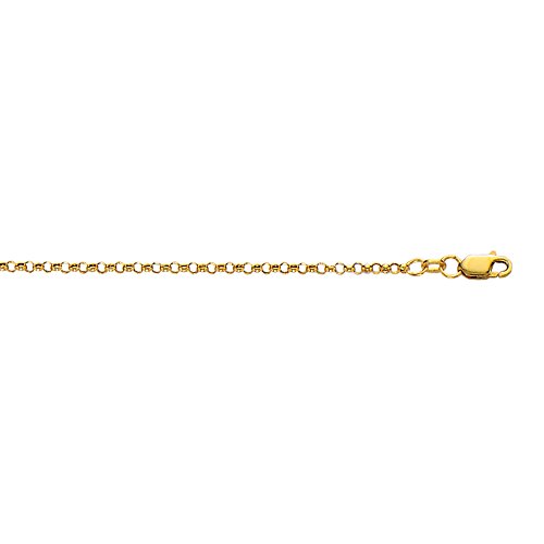 Ritastephens 10k Yellow Gold Rolo Foot Ankle Chain Anklet, Bracelet, or Necklace - Image 3