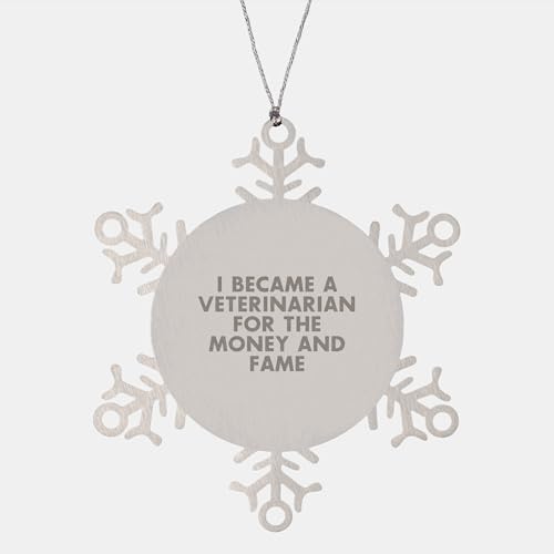 Funny Veterinarian Snowflake Ornament: The Perfect Christmas Unique Gifts for Veterinarians | Sarcastic Veterinarian Gifts from Pet Owners image 4