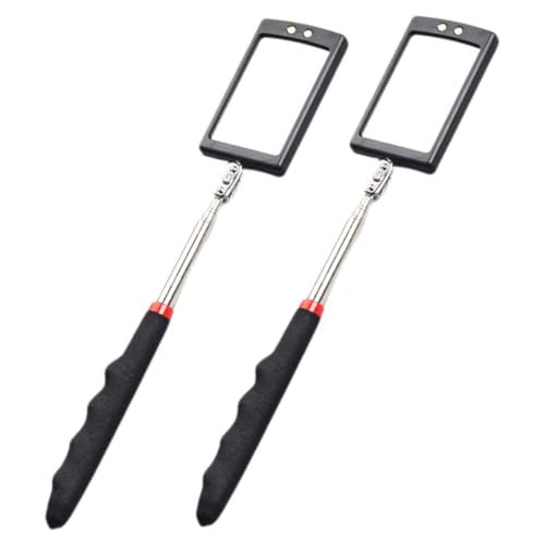 Beatifufu Flexible Telescoping Mirror Led Lighted Inspection Tool for Mechanics Car and Home