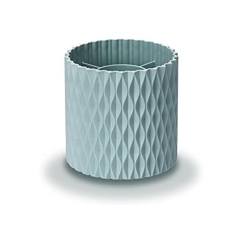 OWAYOTO Makeup Brush Holder Rotatable Makeup Brush Organiser Cup Makeup Container Storage Blue Cover