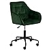 Produktbild AC Design Furniture Bentley Schreibtischstuhl, H: 88,5 x B: 59 x T: 58,5 cm, Grün/Schwarz, Samt/Metall, 1 Stk.