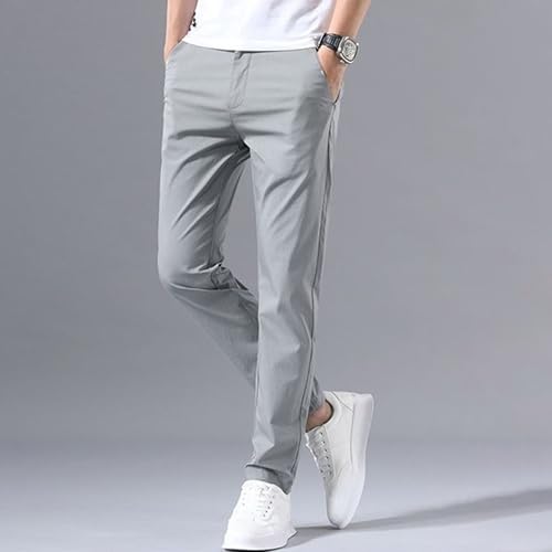 Maiyifu-GJ Men's Lightweight Fashion Dress Pants Business Straight Leg Suit Pants Slim Fit Casual Work Pants​2